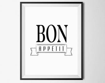 Bon appetit sign | Etsy