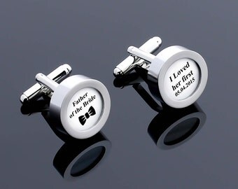 Personalized Cufflink, Wedding Gift, Custom Cufflink, Date Cufflinks, Mens Cufflinks, Cufflinks for Men, Wedding Cufflinks, Gift for Father