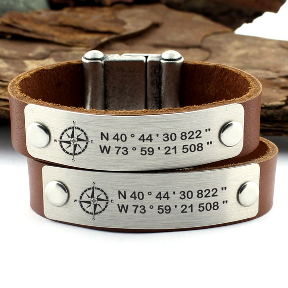 Couple Coordinate Bracelets Latitude Longitude GPS Bracelet