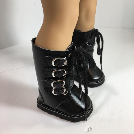 18 inch Doll Clothes black Buckle boots to fit dolls like