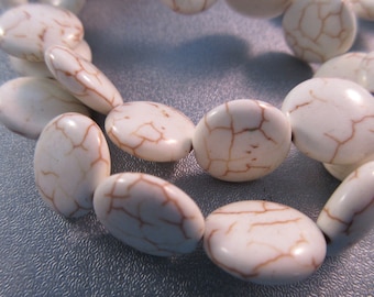 White Magnesite Coin Beads 27pcs