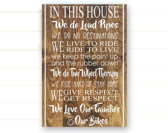 Motorcycle Signs - Motorcycle Gifts - Motorcycle Art - Biker Sign - Unique Gift for Dad - Gift For Men - Gift for Him - Gifts for Dad