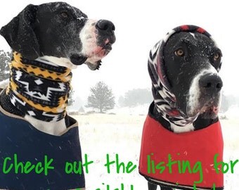 Fleece Dog Snood, Gaiter, Neck Warmer, Tube Scarf