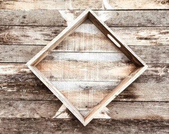 Reclaimed Wood Breakfast Tray, Pallet Wood Tray, Decorative Serving Tray, Rustic Home Decor, Wedding Decorations, Wedding Gift, Gift for Her