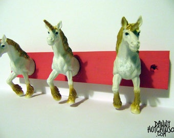 Pink Unicorn Coat/Key/Jewellery/Clothes/Lead Hook - Free UK P&P
