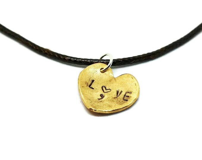 Love Heart Pendant, Copper Love Necklace, Suicide Prevention, Mental Illness Awareness, Depression Awareness, Copper Heart Necklace