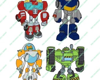 Rescue Bots svg, eps, png files - Digital Download - Rescue Bots Cut File, Rescue Bots Clipart - Cricut Explorer - Silhouette Cameo