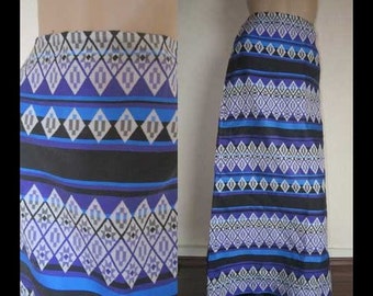 Vintage 70s op art Maxi skirt skirt S