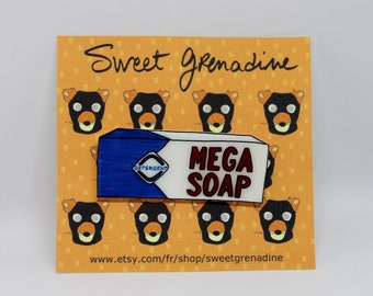 Fantastic Mr. Fox "MEGA SOAP" Shrink Plastic Brooch