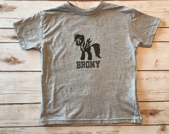 Brony t-shirt available in onesies, toddler, and youth sizes.