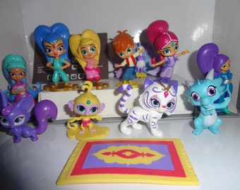 Mister A Gift Nickelodeon Shimmer and Shine set of 12 plastic Cake Toppers