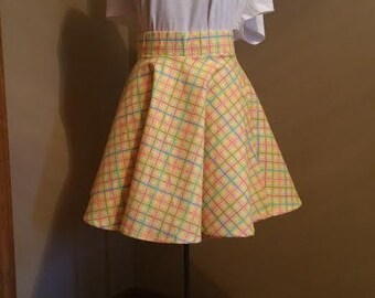 Flannel Fun Plaid Circle Skirt
