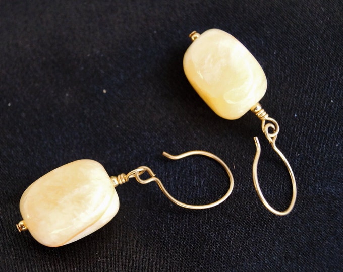 White onyx earrings - Natural semiprecious stone jewelery - large onyx earrings - onyx Gold Plated earrings- gift for her- Vintage Earrings