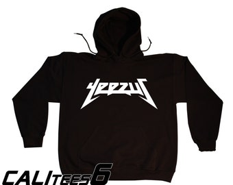YEEZUS Hoodie Hooded Sweatshirt - Old School Hip Hop - KANYE WEST- White Print