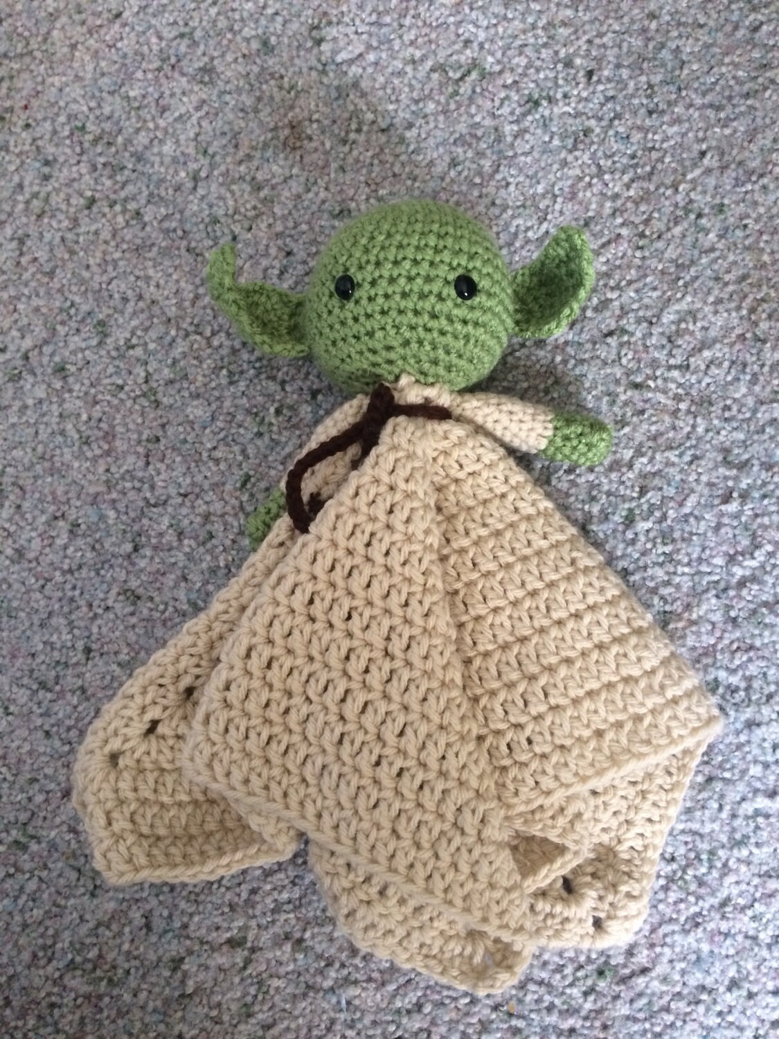 Yoda crochet Lovey Security Blanket Star Wars Blanket