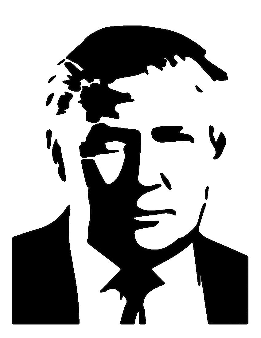 Download Stencil Donald Trump President United States Svg Dwg Dxf Png