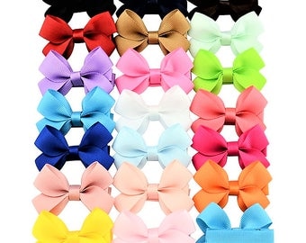 Babys Hair Bows, Little Hair Bows, Ribbon Covered Clip, 2 1/4" Hair Bows, Pigtail Bows, Babys Hair Clip, Infants Hair Clips, Tiny Hair Bows,