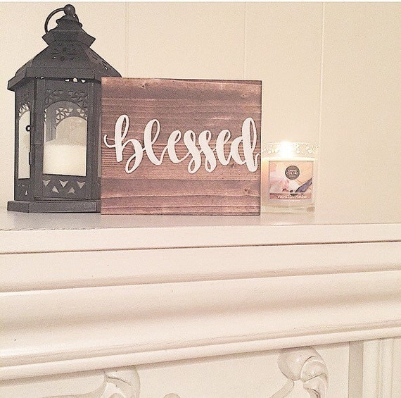 Home decor blessed sign home decor sign farmhouse sign rustic