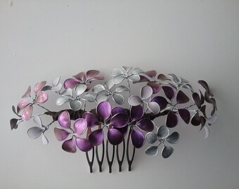 Purple - Handmade Fabart Ghungroo Work Hair Clip 25