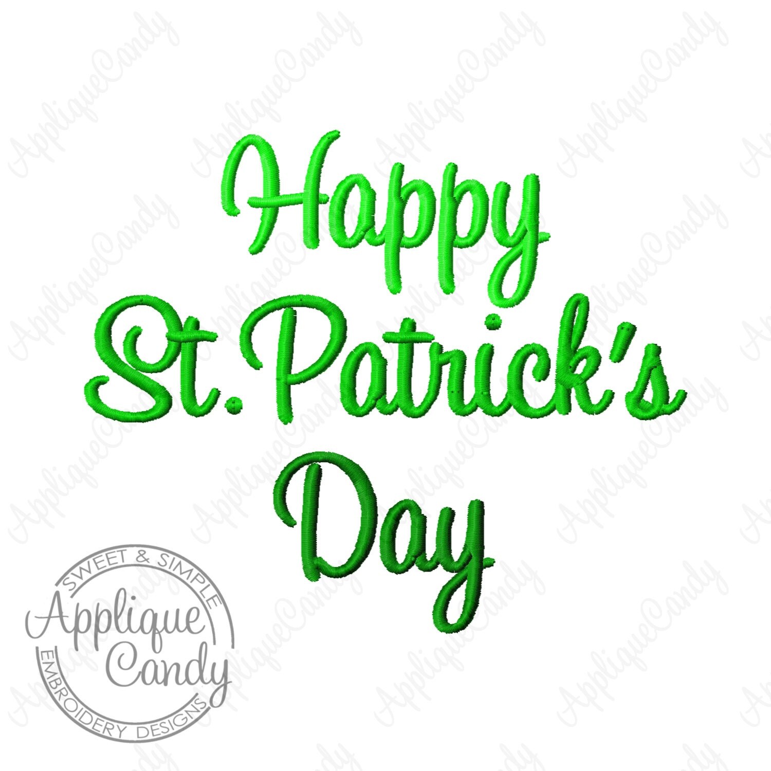 Happy st patricks day machine embroidery design 3x3 4x4 Happy st patricks day machine embroidery design 3x3 4x4
