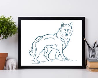 Wolf Wall Art wolf wall art | etsy Wolf Wall Art wolf wall art | etsy