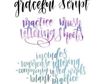 50% OFF~Brush Lettering Practice Sheets