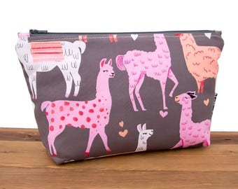 Llama Gifts - Llama Bag - Llama Makeup Bag - Zipper Pouch - Best Friend Gift - Make Up Bag - Cosmetic Zip Pouch - Cute Pencil Pouch #22