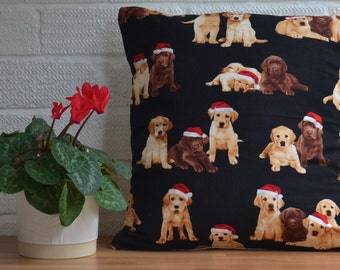 labrador christmas pillow