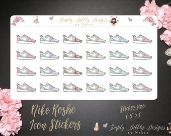 Nike Roshe Shoe Icon/Running/Walking/Step Tracking - Planner Stickers