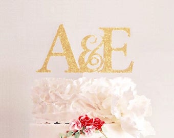 Wedding Cake Topper, Initials Cake Topper, Personalized Wedding Cake Topper, Engagement Cake Topper, Monogarm Cake Topper, ANY MONOGRAM
