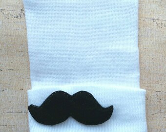 Mustache baby boy hat - newborn boy hat - mustache newborn hat - baby boy cap - baby shower gift - mustache boy hat