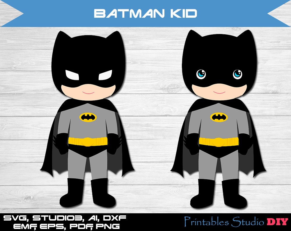 Batman kid svg cuttable Cricut Design Space Silhouette