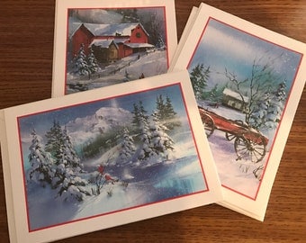 5 Assorted Vintage Christmas Cards