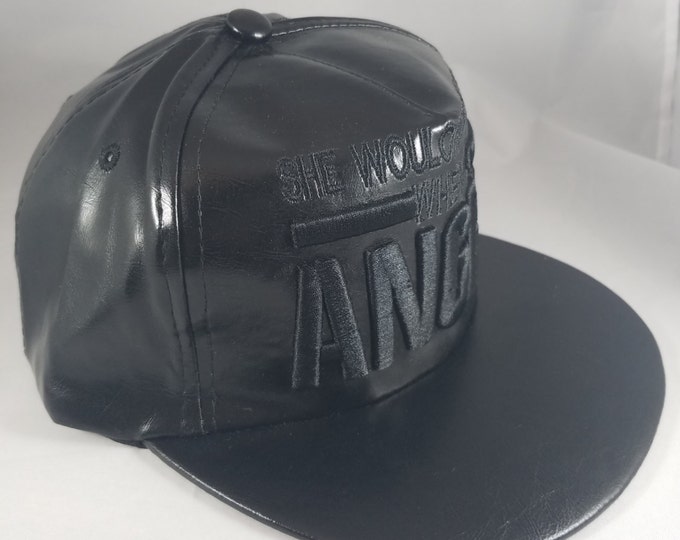 All Black Angry Snapback Hat