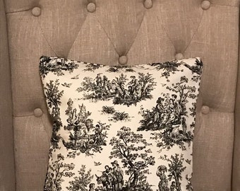 Toile Pillow Cover