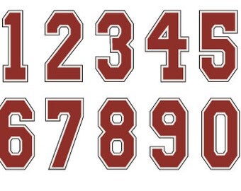Varsity Numbers font Monogram SVG Cut Files Instant Download