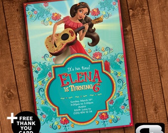 Elena of Avalor Invitation - Elena of Avalor Invite - Elena of Avalor Invitation - Birthday Party - Digital File Download