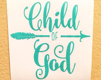 Child Of God Decal | Christian Decal | Yeti Cup Decal | Tribal Decal | Yeti Cup Decal | Jesus | God | Religion | Religious Decal |
