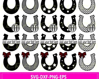 60 % OFF, Horseshoe SVG, Monogram Svg Horseshoe Files, Svg, Png, Eps, Dxf, Cut Files For Cricut, Silhouette Files, Horseshoe Clipart