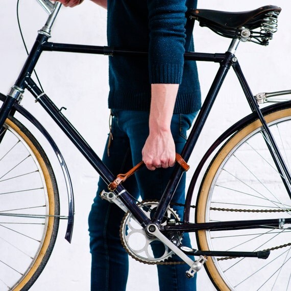 Bike Handle bicycle carrier leather handle carrying handle