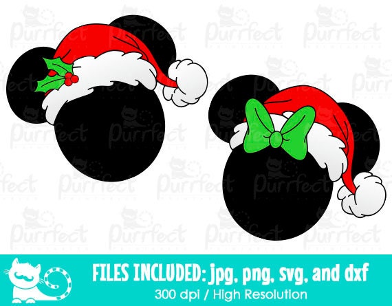 Download Mickey and Minnie Christmas Hat_Head Ears SVG Disney Head Hat