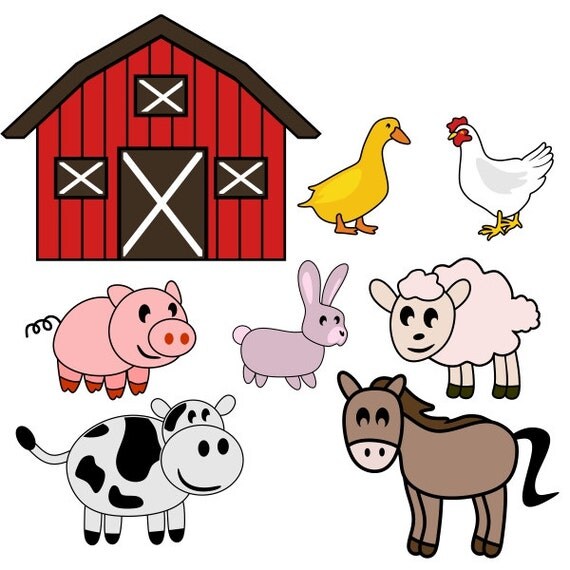 Download Farm Animals Barn Cuttable Designs SVG, DXF, EPS ...