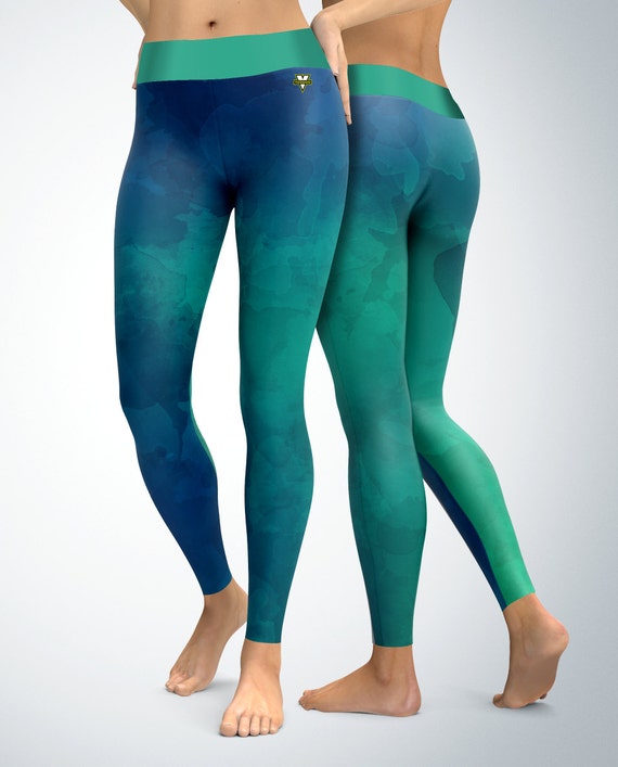 teal yoga pants