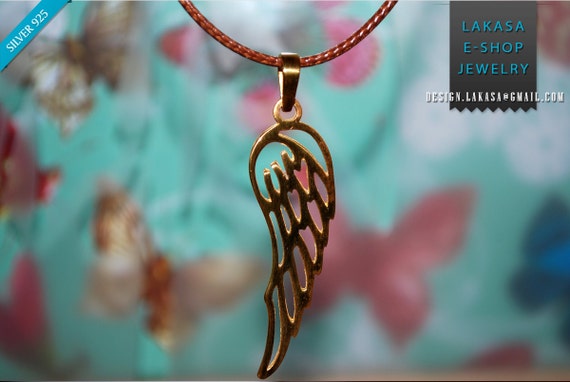wing angel sterling silver gold plated pendant jewelry gifts children love mother name day woman unisex men jewellery christmas BEST PRICE