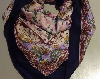 Vintage Liberty of London silk floral scarf medium size