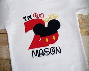 I'm Twodles - Birthday shirt - mouse birthday - boy birthday - baby boy birthday - first birthday - second birthday - toddler birthday