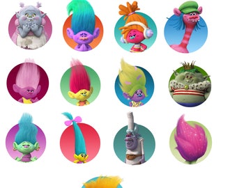 80% OFF SALE Trolls Clipart, Collage Sheet, Trolls Birthday, Trolls Party, Trolls stickers, trolls, trolls printable, trolls digital