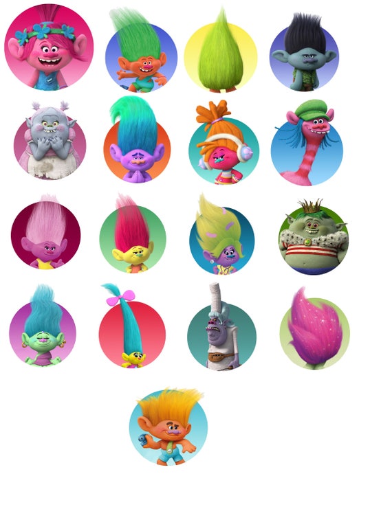 80% Off Sale Trolls Stickers Collage Sheet Trolls Birthday