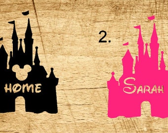 Disney castle decal | Etsy
