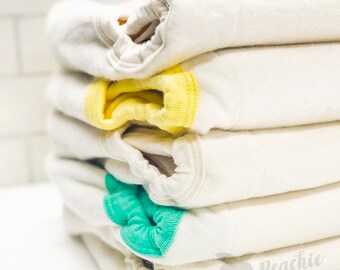 Adjustable Organic Cotton Cloth Diaper Sherpa Fitted